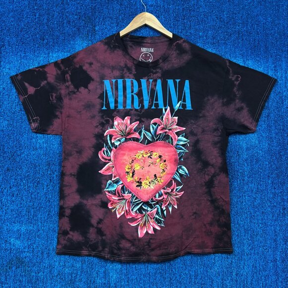 Nirvana The Heart Shaped Box In Utero Grunge Band Tie Dye 1X - Picture 1 of 4